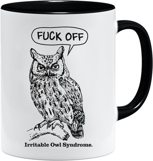 Irritable Owl Syndrome mug – 11oz ceramic mug on a plain white background
