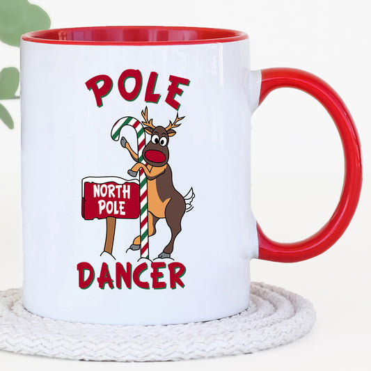 Christmas Reindeer Pole Dancer mug – 11oz ceramic mug