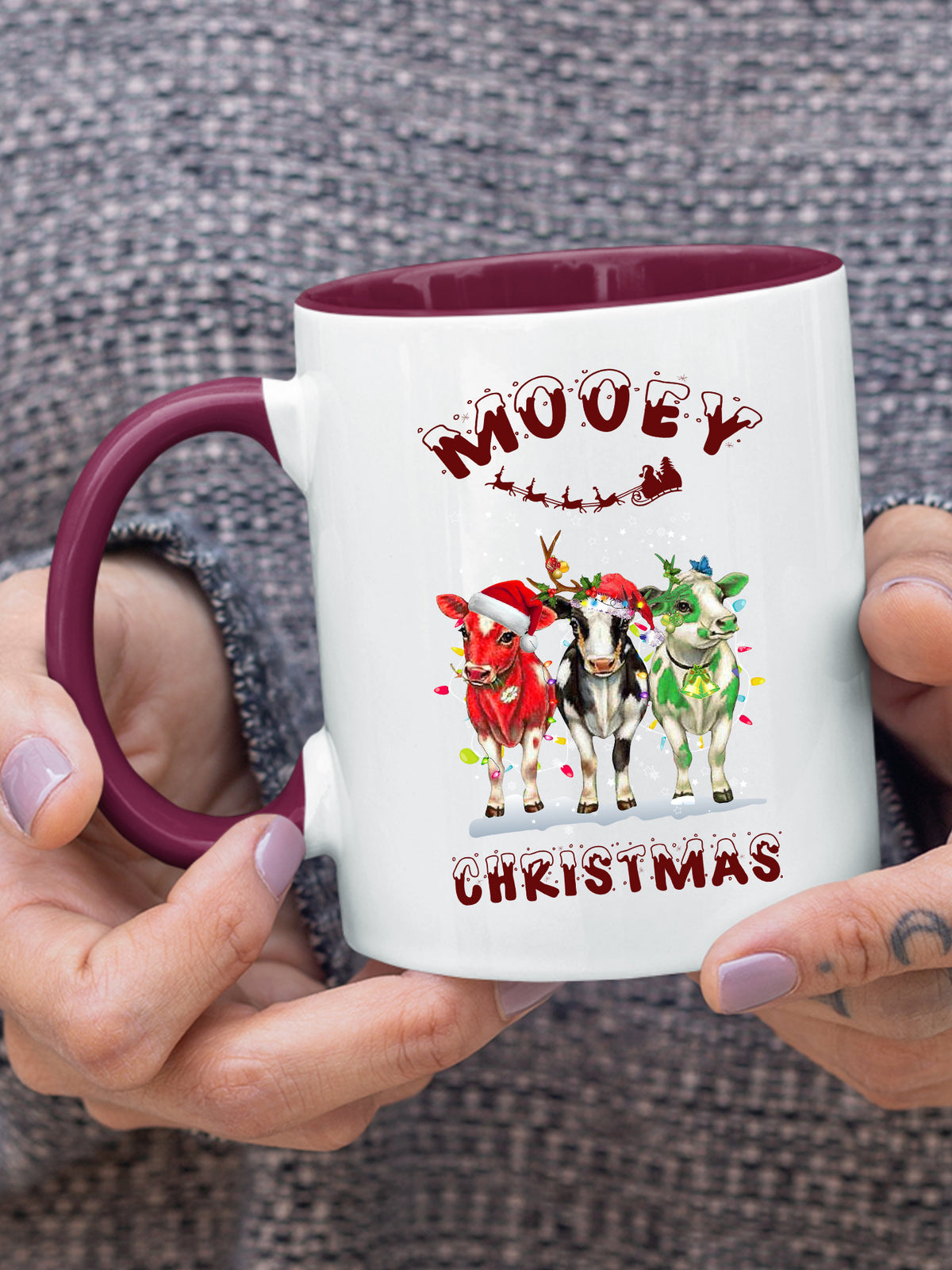 Mooey Christmas Cow mug – 11oz ceramic mug
