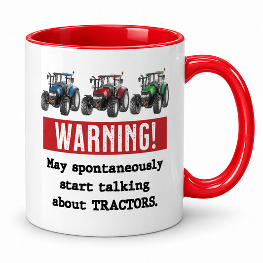 Warning Tractors Mug – Funny Farmer Gift – Gift for Tractor Lovers