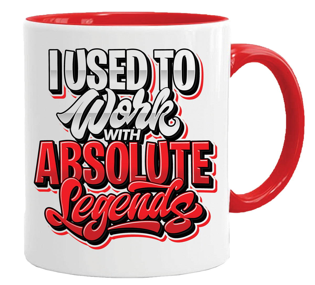 I Used to Work with Absolute Legends Mug – 11oz ceramic mug on a plain white background