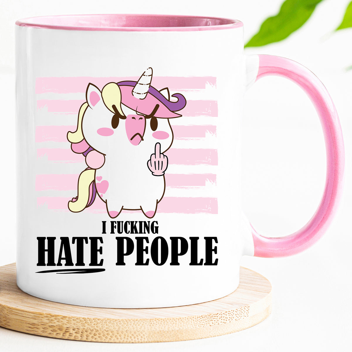 Funny Unicorn Mug | I Hate People | Rude Sarcastic Gift