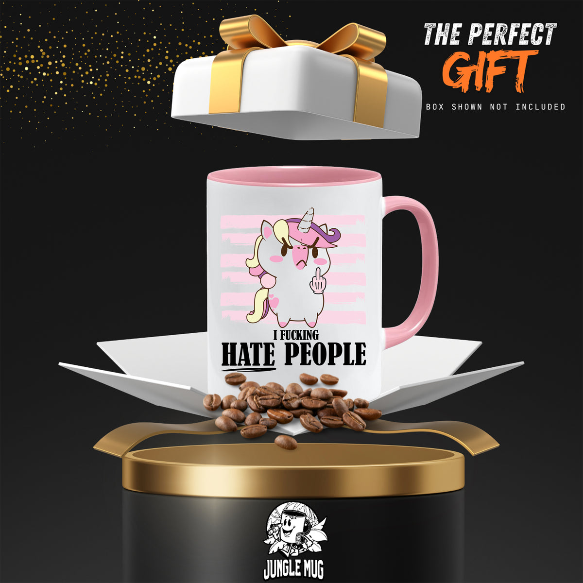 Funny Unicorn Mug | I Hate People | Rude Sarcastic Gift