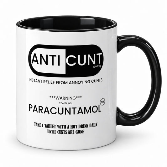 Anti C**t Mug – Rude Funny Gift for Mates