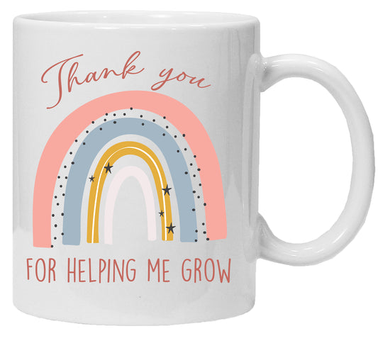 Thank you for helping me grow mug – 11oz ceramic mug on a plain white background