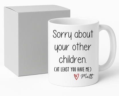 Favourite Child mug – 11oz ceramic mug on a plain white background