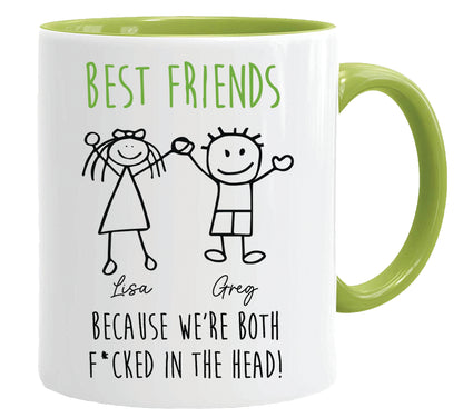 Best Friends Mug – 11oz ceramic mug on a plain white background