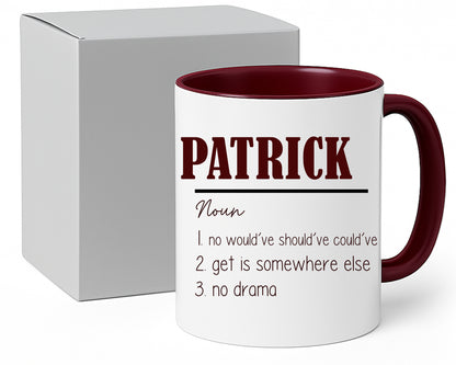 Your thoughts here mug – 11oz ceramic mug on a plain white background