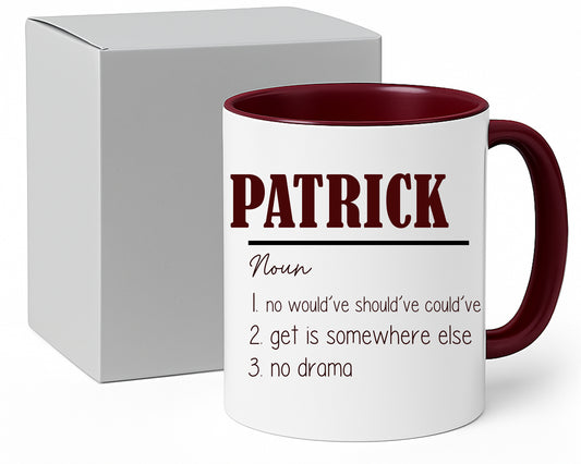 Your thoughts here mug – 11oz ceramic mug on a plain white background