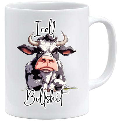 I call bulls**t mug – 11oz ceramic mug on a plain white background