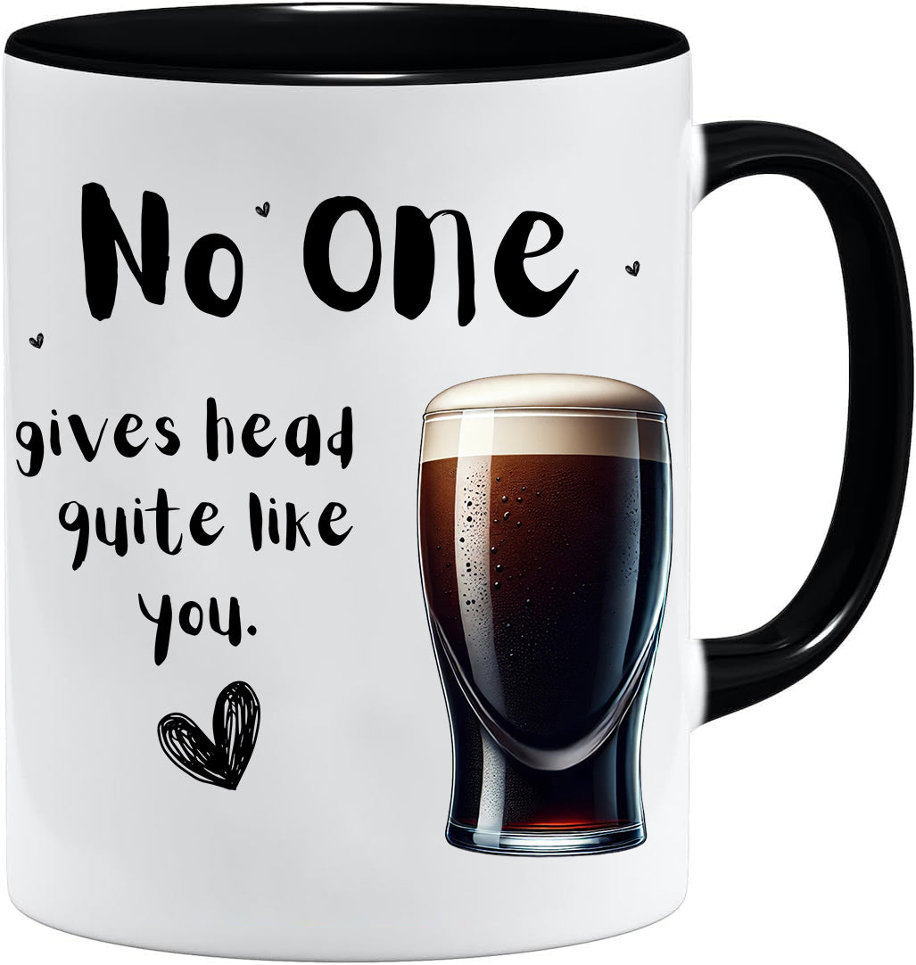 Head mug – 11oz ceramic mug on a plain white background