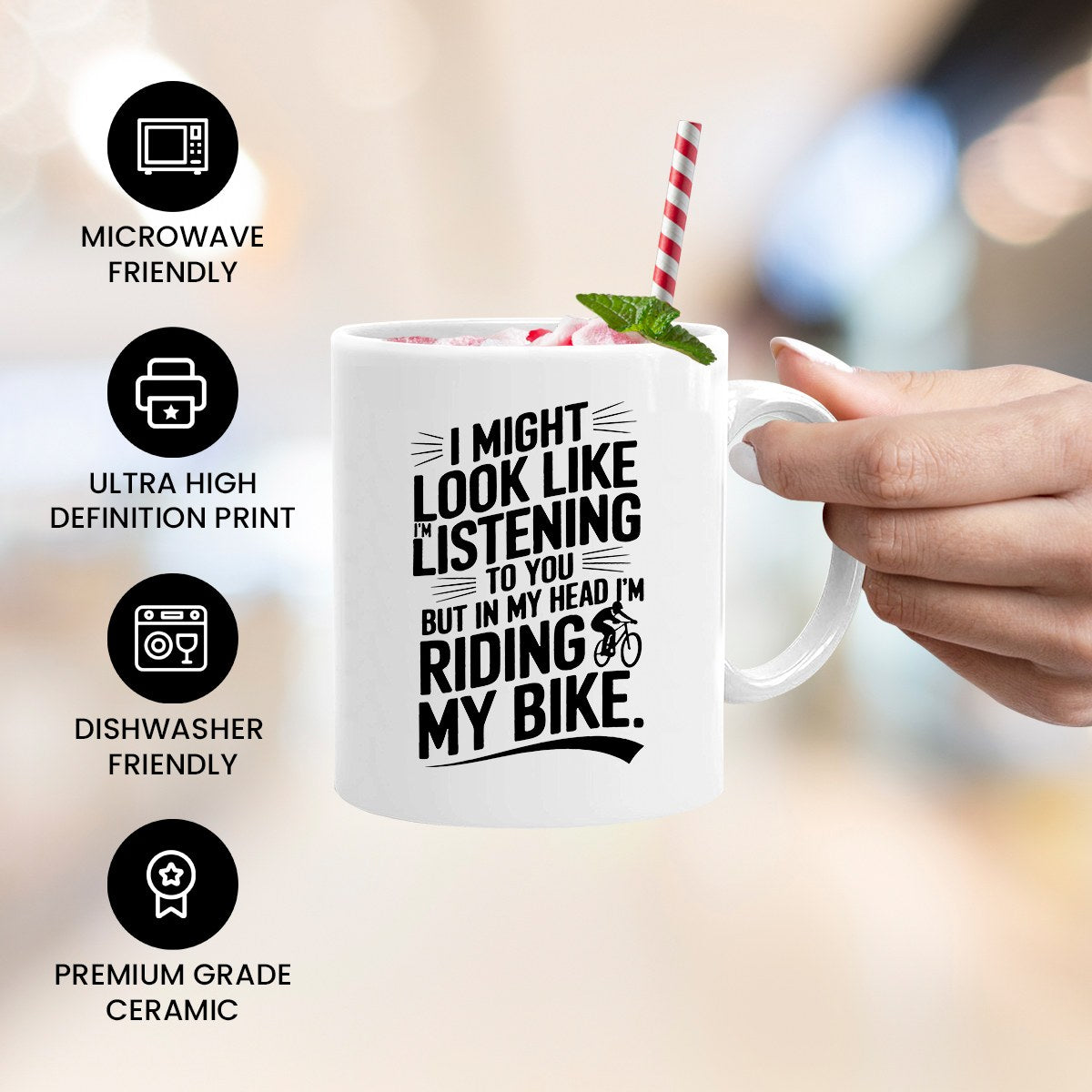 Riding My Bike Cycling Mug