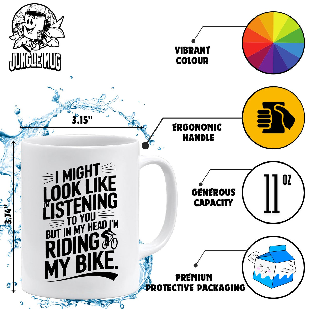 Riding My Bike Cycling Mug