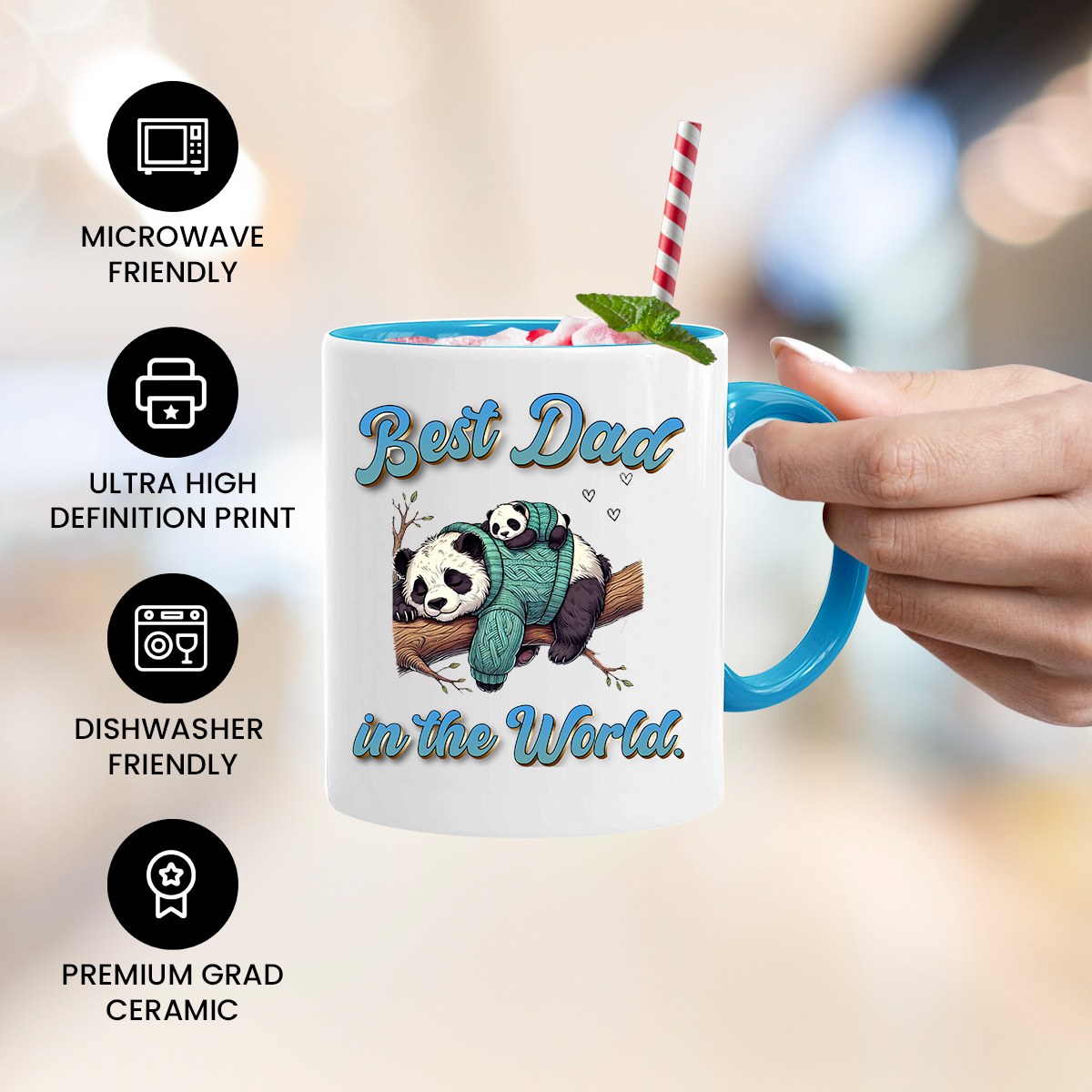 Best Dad in the World Panda Mug