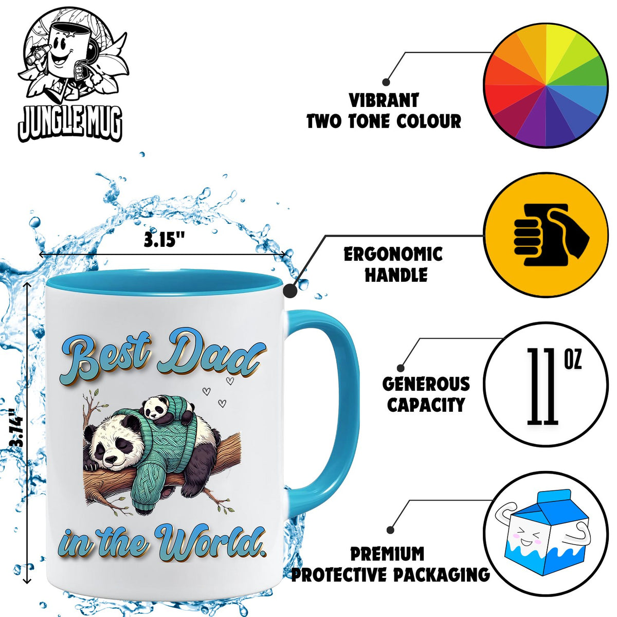 Best Dad in the World Panda Mug