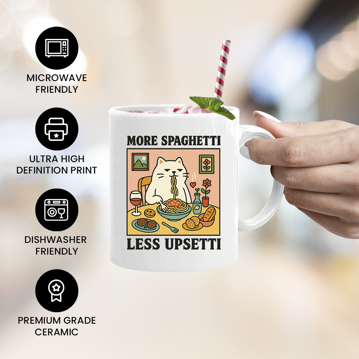 More Spaghetti Less Upsetti Mug