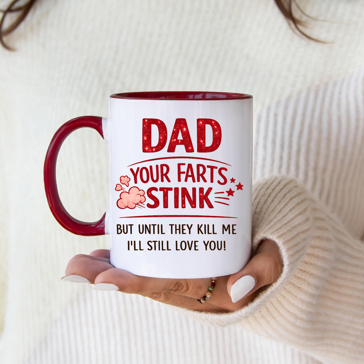 Funny Dad Mug | Your Farts Stink Dad Mug | Father’s Day Gift From Son Daughter | 11oz Ceramic Mug