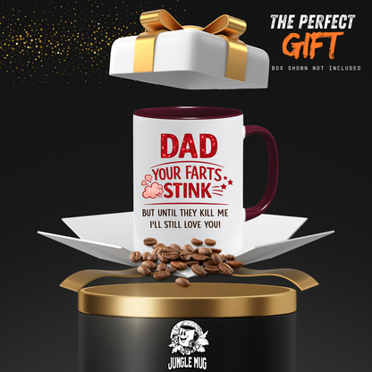 Funny Dad Mug | Your Farts Stink Dad Mug | Father’s Day Gift From Son Daughter | 11oz Ceramic Mug