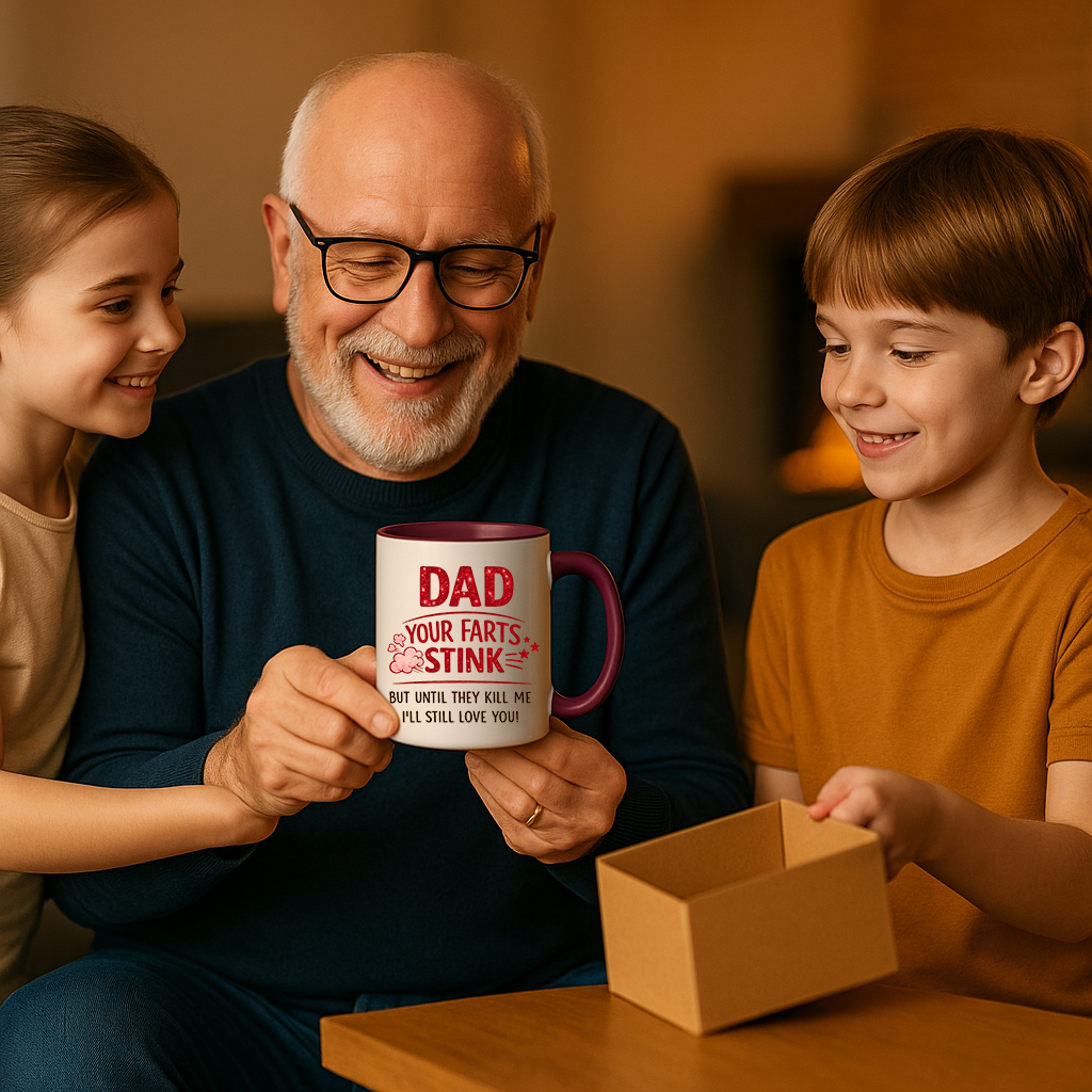Funny Dad Mug | Your Farts Stink Dad Mug | Father’s Day Gift From Son Daughter | 11oz Ceramic Mug