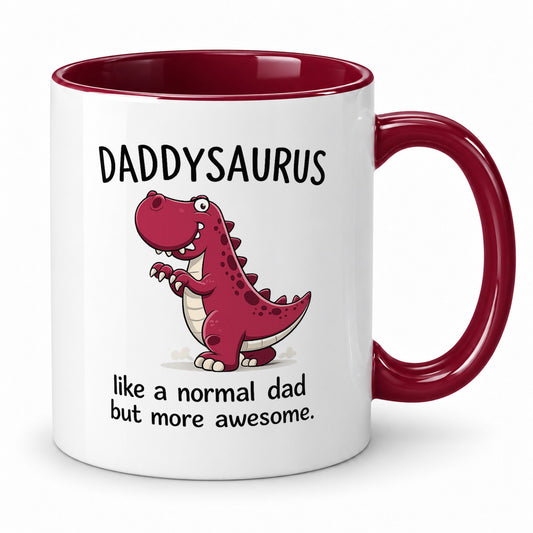 Daddysaurus Mug | Like a Normal Dad But More Awesome | Funny Dad Gift