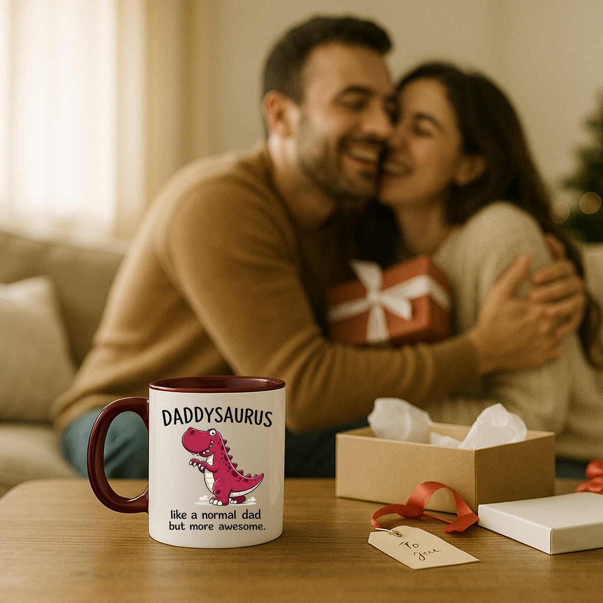Daddysaurus Mug | Like a Normal Dad But More Awesome | Funny Dad Gift