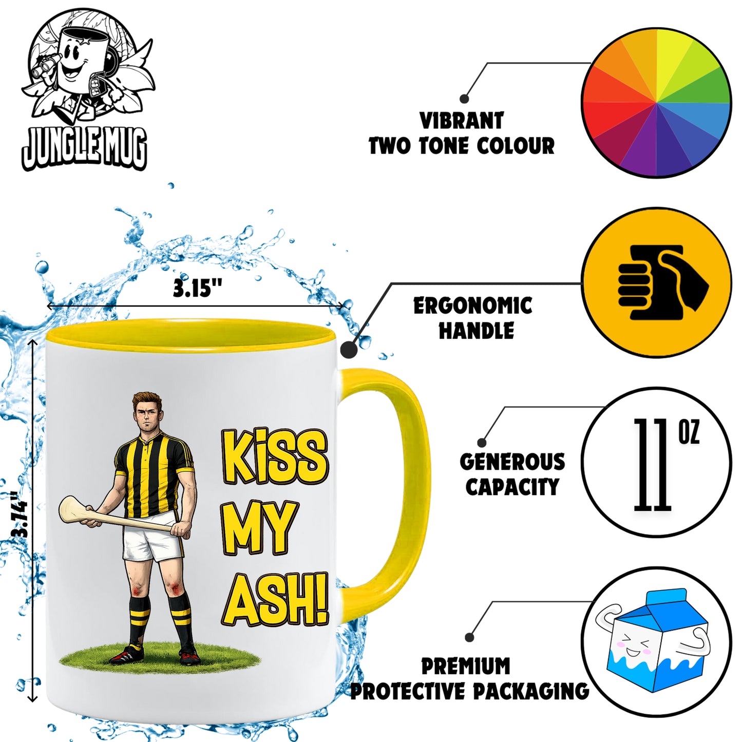 Kiss my Ash - Hurling Mug (Kilkenny)
