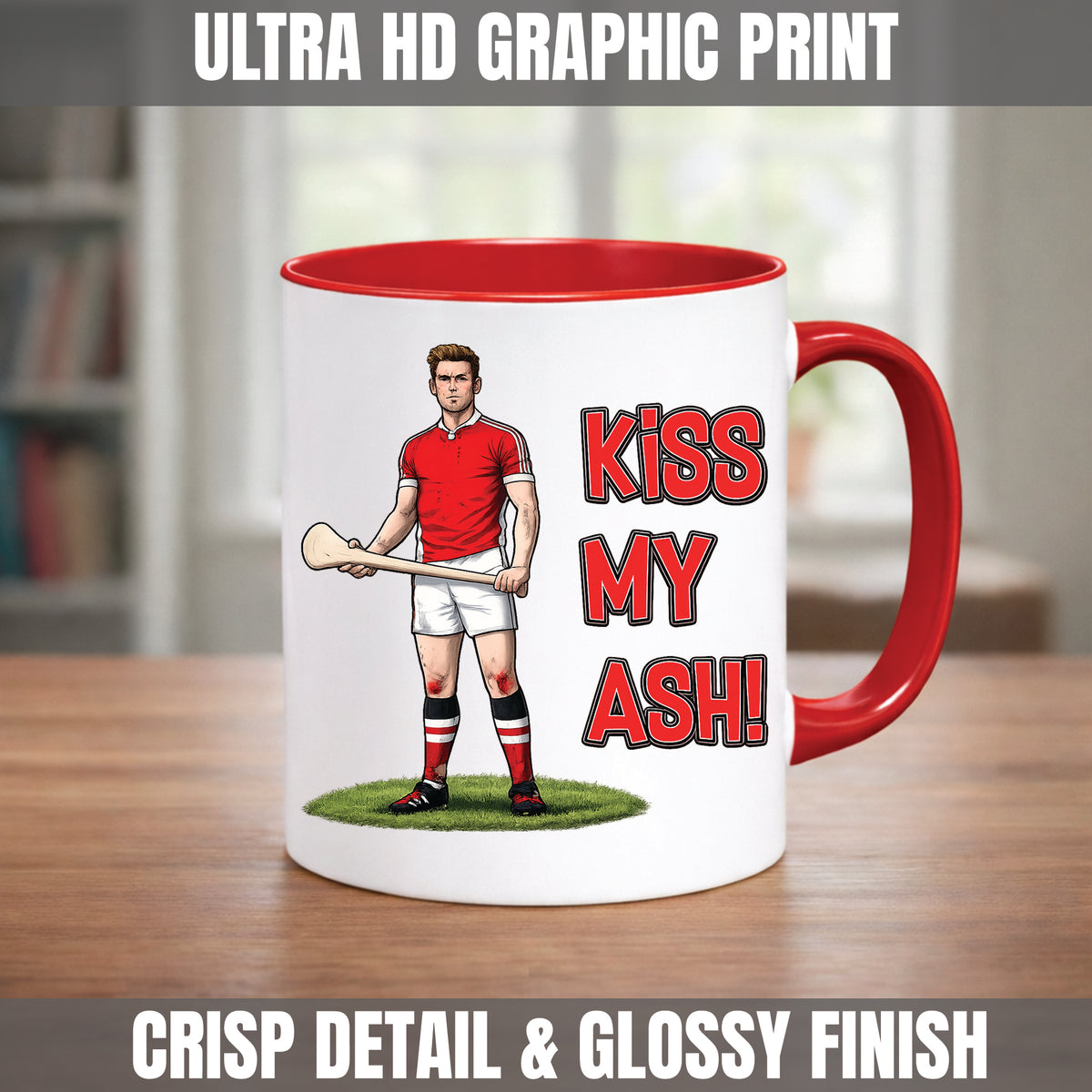 Cork Hurling Mug | Kiss My Ash Funny Cork Gift