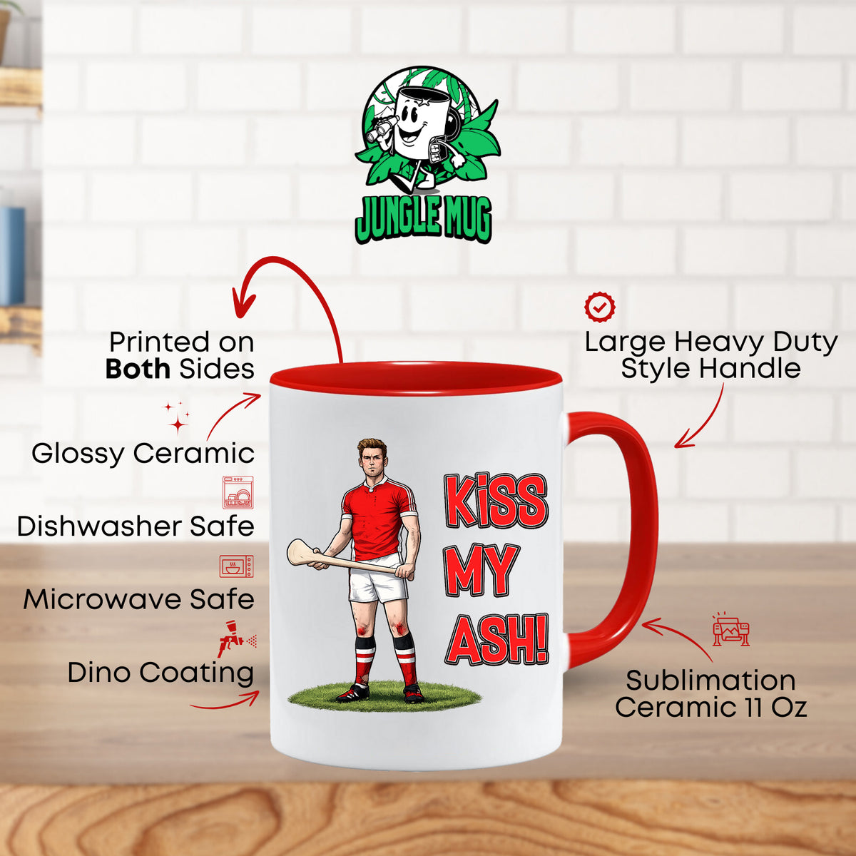 Cork Hurling Mug | Kiss My Ash Funny Cork Gift