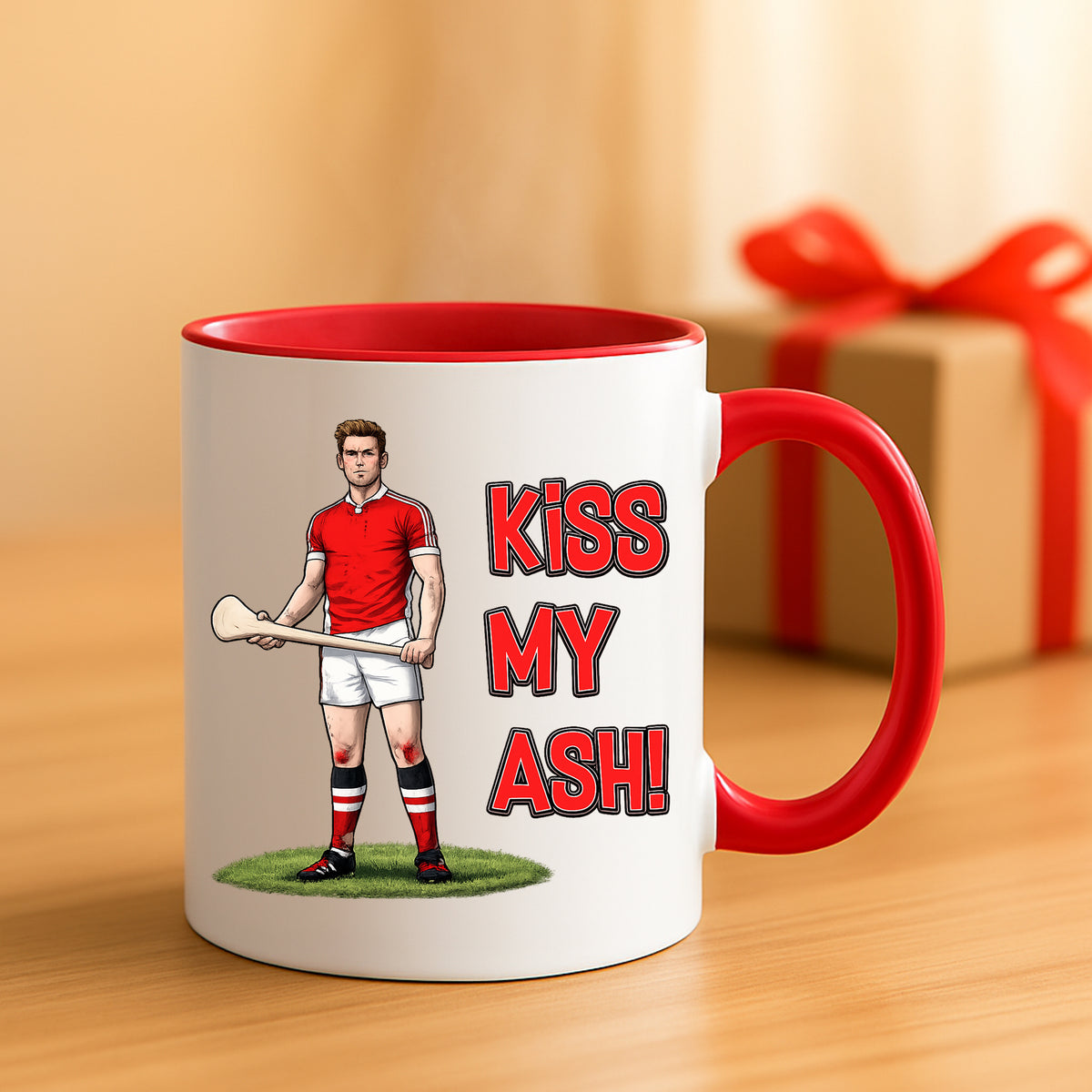 Cork Hurling Mug | Kiss My Ash Funny Cork Gift