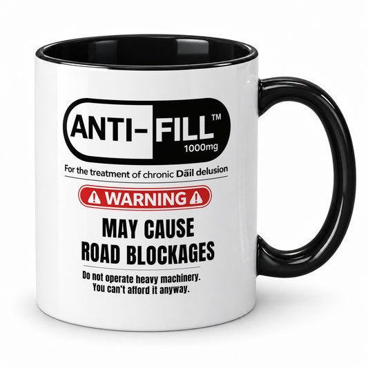 Anti Fill Mug – Funny Irish Petrol Station Joke – Gift
