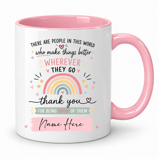 Personalised Thank You Mug – 11oz ceramic mug on a plain white background