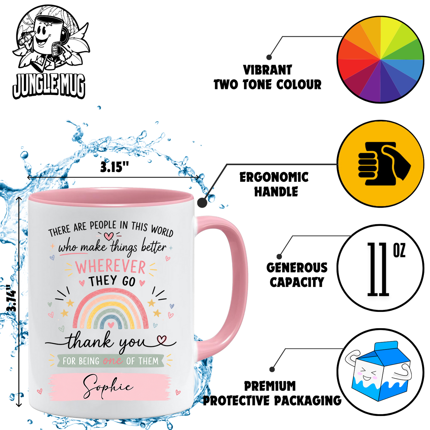 Personalised Thank You Mug | Custom Appreciation Gift