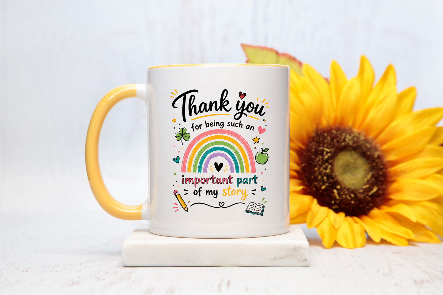 Thank You Teacher Mug – Important Part of My Story Gift