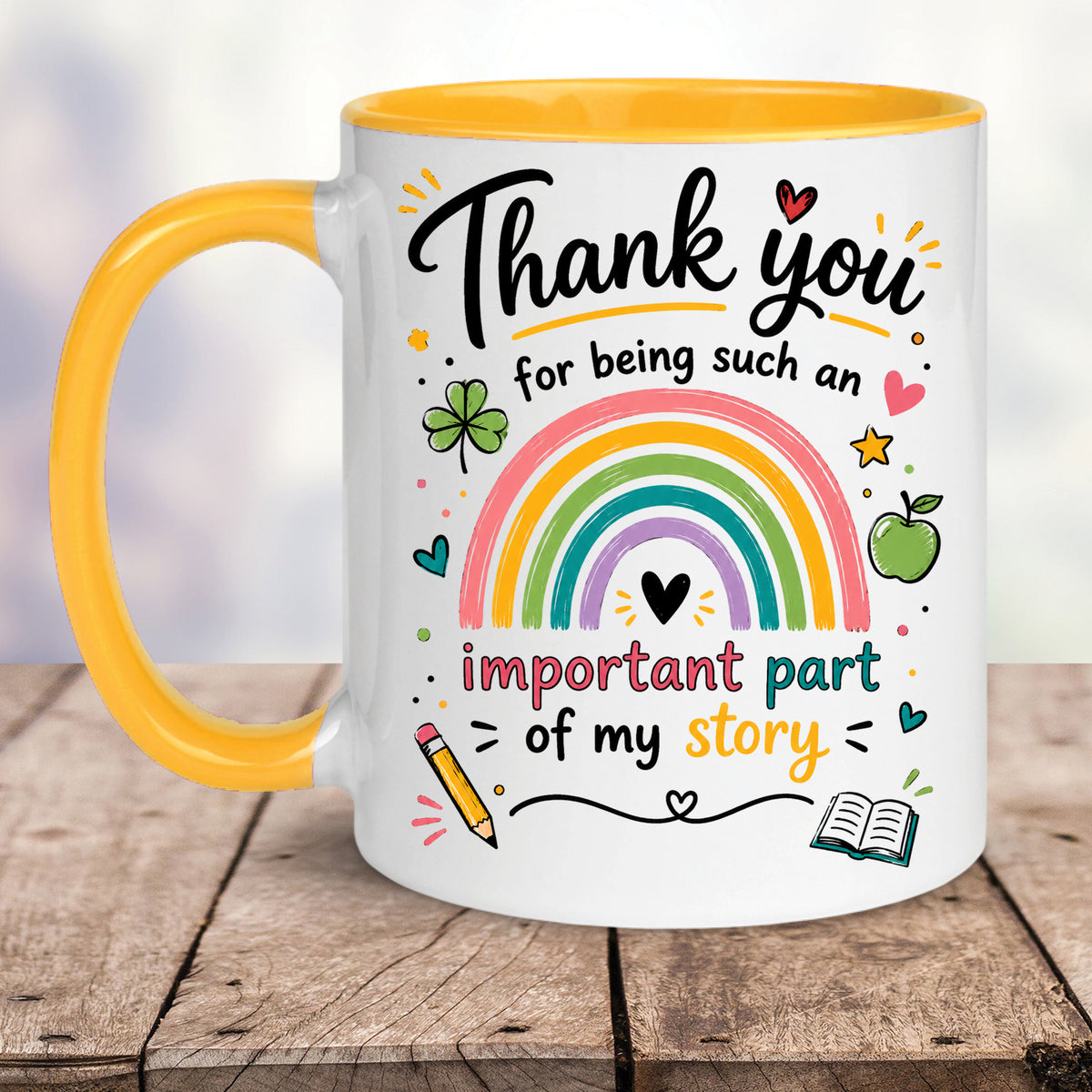 Thank You Teacher Mug – Important Part of My Story – Gift