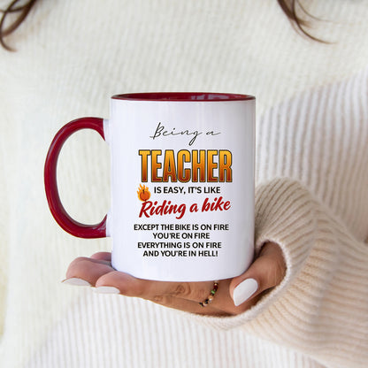 Funny Teacher Mug – Everything Is On Fire – Teacher Gift