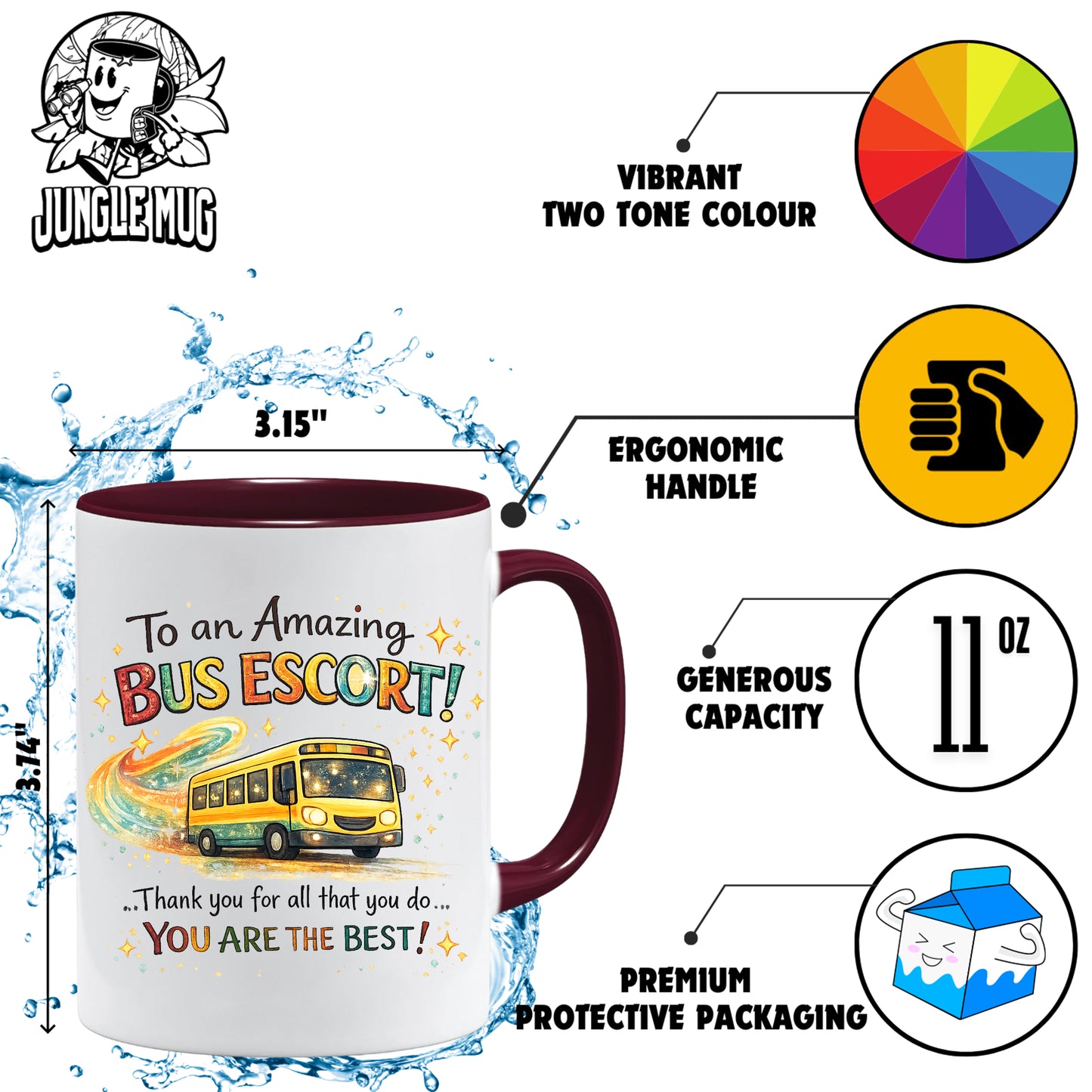Bus Escort Mug | Thank You Bus Escort Appreciation Gift