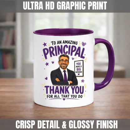 Principal Appreciation Mug | Thank You Principal Gift | School Principal Mug | End of School Year Present