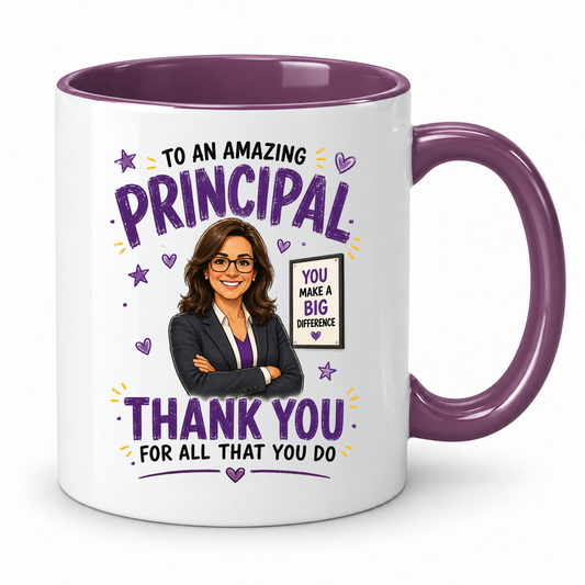 Principal Appreciation Mug – 11oz ceramic mug on a plain white background