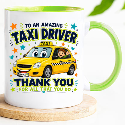 Taxi Driver Appreciation Mug | Thank You Taxi Driver Gift | School Taxi Driver Mug | Transport Staff Gift
