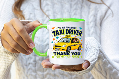 Taxi Driver Appreciation Mug | Thank You Taxi Driver Gift | School Taxi Driver Mug | Transport Staff Gift