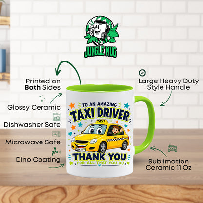 Taxi Driver Appreciation Mug | Thank You Taxi Driver Gift | School Taxi Driver Mug | Transport Staff Gift