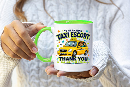 Taxi Escort Appreciation Mug | Thank You Taxi Escort Gift | School Transport Assistant Mug | End of School Year Present
