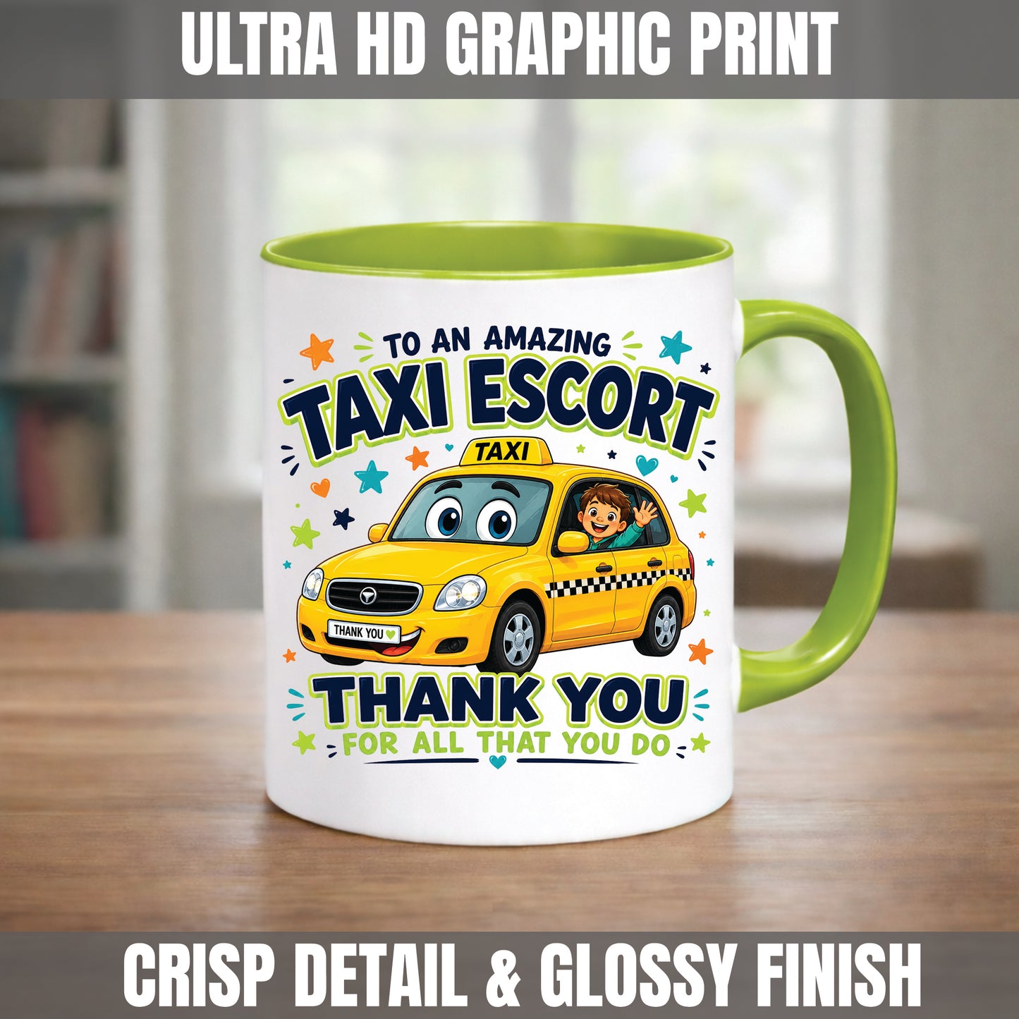 Taxi Escort Appreciation Mug | Thank You Taxi Escort Gift | School Transport Assistant Mug | End of School Year Present