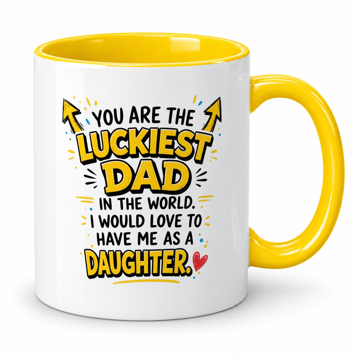 Luckiest Dad Mug – Funny Gift from Daughter – Father’s Day