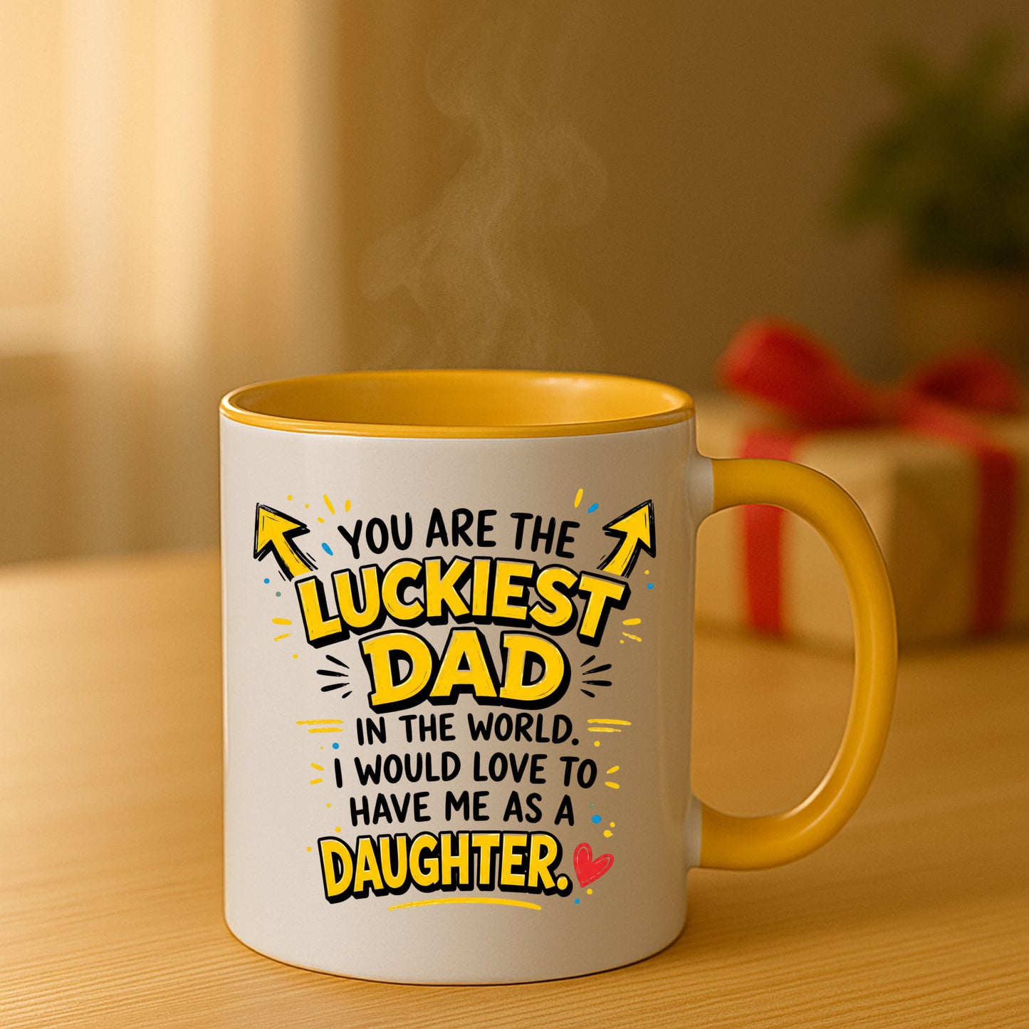 Funny Dad Mug | Luckiest Dad In The World Mug | Daughter Gift For Dad | Father's Day Present