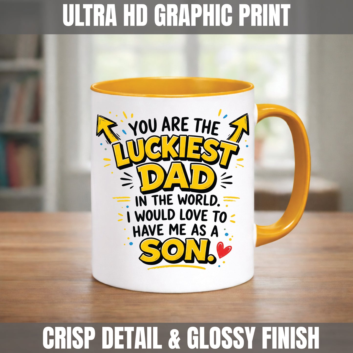 Funny Dad Mug | Luckiest Dad In The World Mug | Son Gift For Dad | Father's Day Present