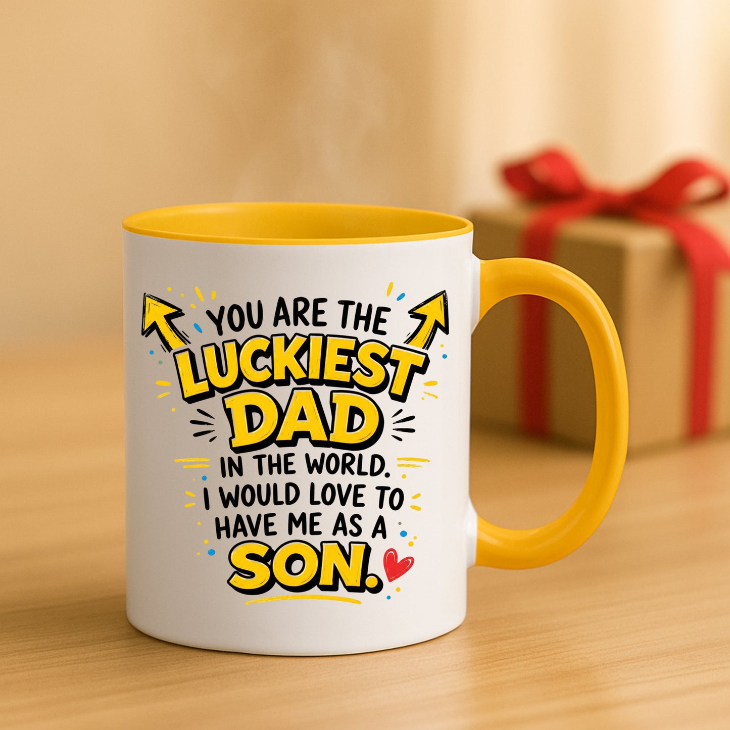 Funny Dad Mug | Luckiest Dad In The World Mug | Son Gift For Dad | Father's Day Present