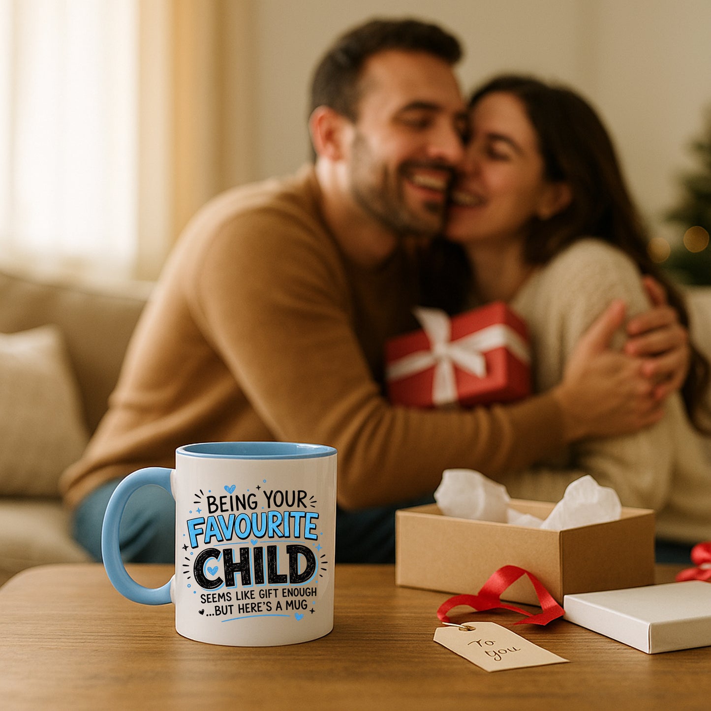 Funny Favourite Child Mug | Favourite Child Gift Mug | Son Daughter Gift For Mum Dad | Humorous Family Coffee Mug