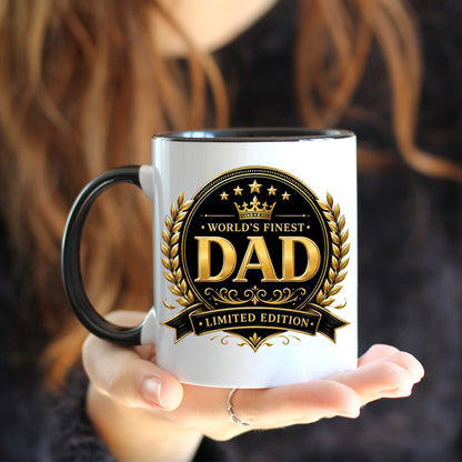World's Finest Dad Mug | Limited Edition Dad Gift | Funny Father's Day Mug | Dad Birthday Gift | Gift for Dad | 11oz Ceramic Mug