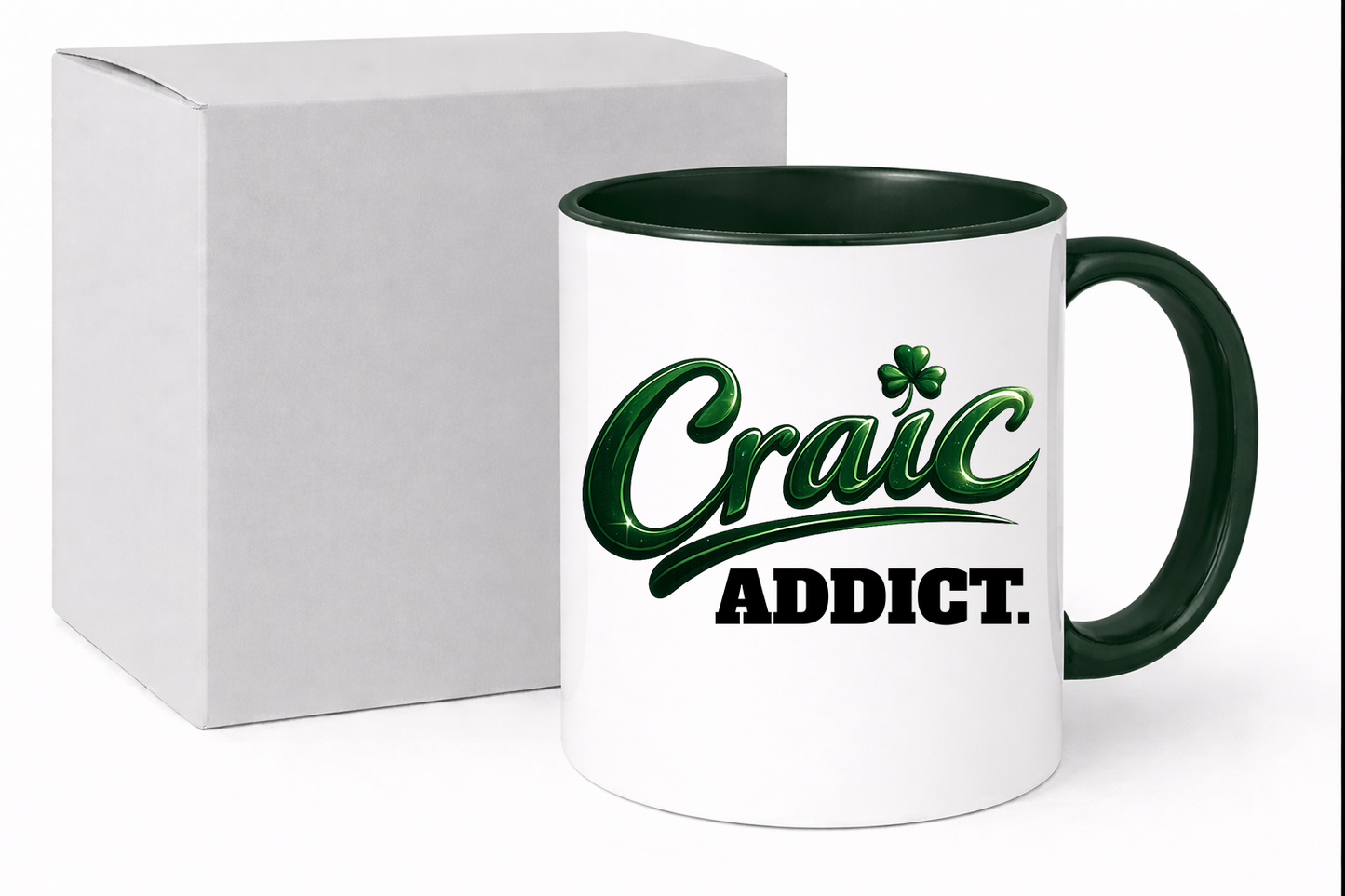 Craic Addict Mug | Funny Irish Mug | Irish Gift for Men & Women | Irish Slang Coffee Mug | St Patrick's Day Gift | 11oz Ceramic Mug
